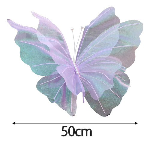 Mariposa Artificial De Hilo De Seda, Malla De Violeta