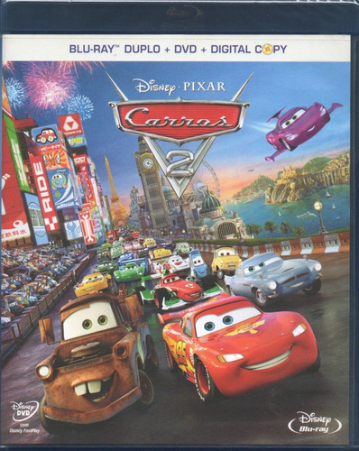 Carros 2 Blu-ray Duplo + Dvd + Digital Copy Novo Original