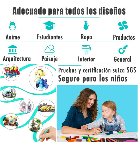 150 Set De Arte Profesional, Pintura Niños Kit De Dibujo