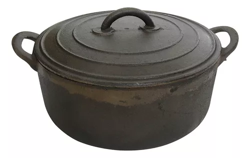 Olla Hierro Fundido Fundicion 16 Cm Con Tapa Horno Parrilla