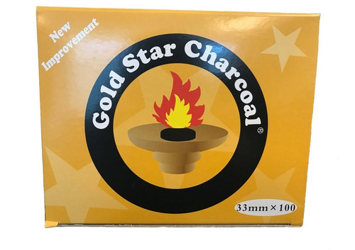 Carbon 10 Unidades Discos Gold Star Charcoal Discs