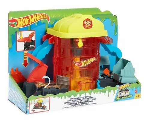 Pista Super Quartel Bombeiros Carrinho Hot Wheels Original