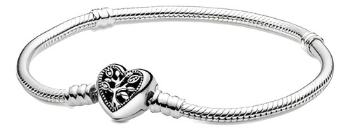 Pulsera Dupe Para Charms Bañado En Plata S925 Tipo Pandora Arbol 16 Cm