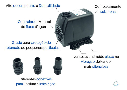 Bomba Submersa Wf 4000 Lh P/ Lagos Carpas Ornamentais 110v