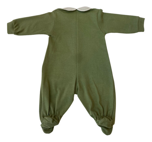 Macacão Infantil Verde Com Golinha Beth Bebê 10127 Essencial
