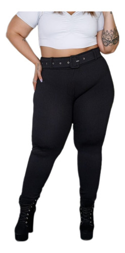 Calça Canelado 3d Plus Size