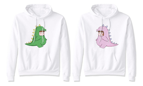 Sudadera Parejas Dinosaurio Kawai Disfraz Novios Amor 