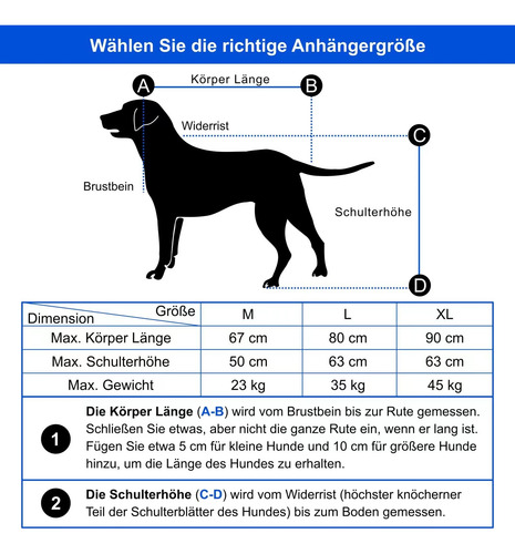 Trailer Transportador De Mascotas Large Hasta 45kg Blue