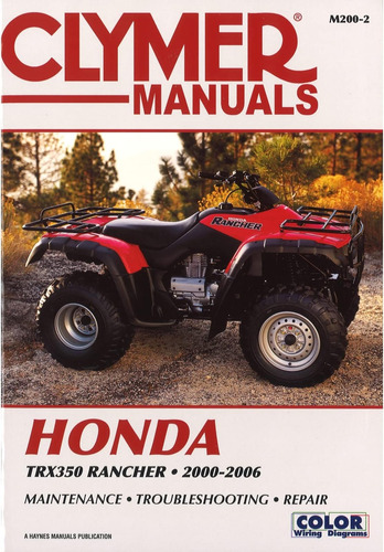 Libro: Honda Trx350 Rancher 00-06 (clymer Motorcycle Repair)