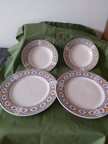 Platos Llanos . Hondos Juego Para 2 Pers.4 Piezas Oferta 13$ (Usado)