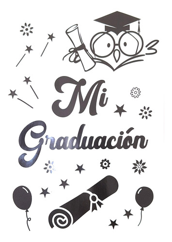 Calcomanias Stickers Globos Burbuja Graduacion Tamaño Carta