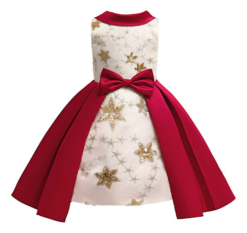 Fashion Lapel Star Sequins Princess Dress