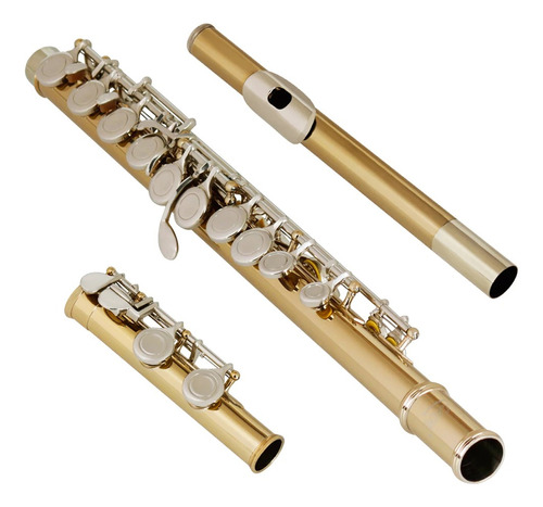 Flauta Transversal Dourada Gold Slade Ammoonpronta Entrega