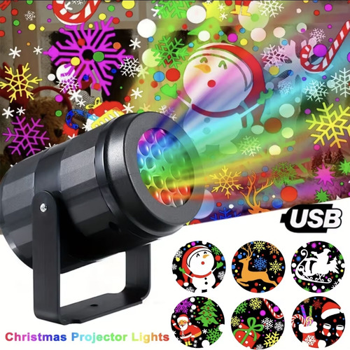 Proyector Luces De Navidad Multiple 270°