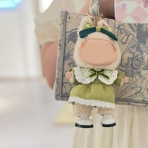 Vestido De Muñeca De Felpa Con Lazo Para El Pelo, Traje De