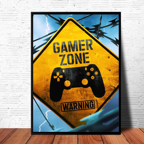 Poster Con Marco Y Vidrio (33x48cm) Gamer Zone.