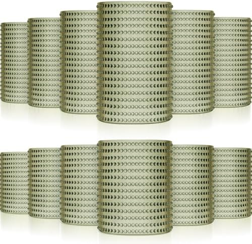 Juego De 12 Vasos Para Beber Hobnail De Estilo Vintage, Vaso