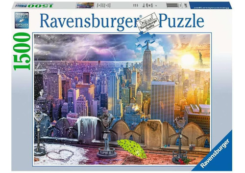 Ravensburger Day Y New York Skyline Rompecabezas De 1500 Pie