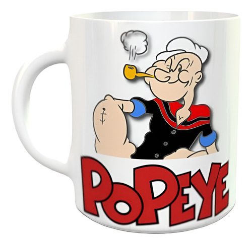 Taza Cerámica Sublimada Popeye Mermelada Blanco Popeye D2