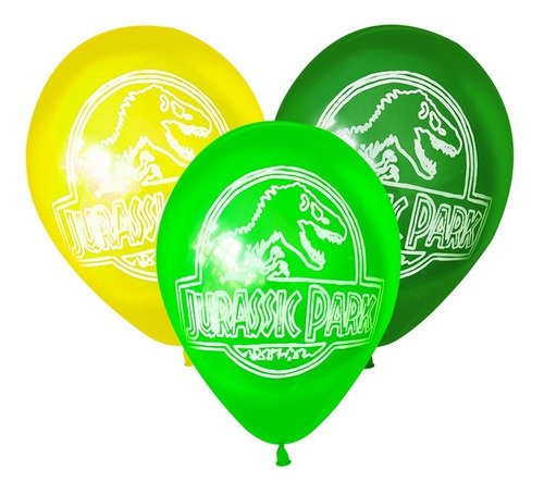 Jurassic 25 Globos Latex Fiesta Decorativo Adorno #9