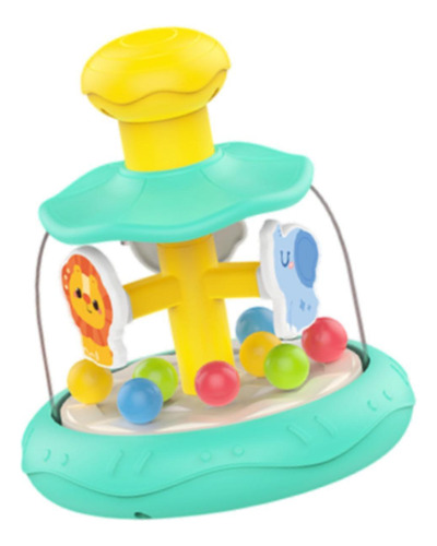 Press Rotación De Juguete Educativo Toy Sensorial Verde