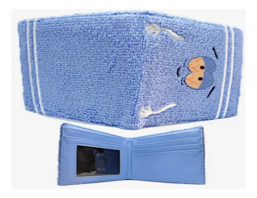 Cartera Billetera Tarjetero Toallin Monedero Animado Azul Claro Toallin