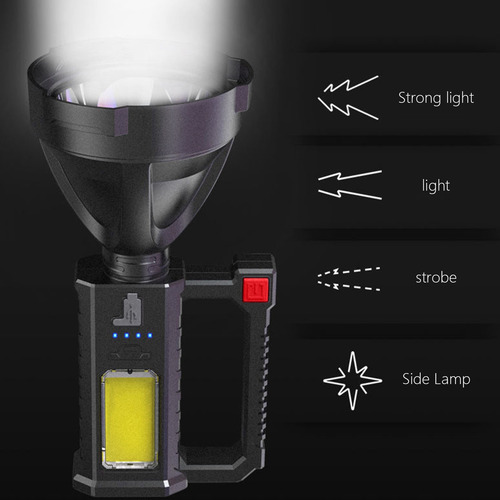 Linterna Portátil Recargable Usb S Led Para Exteriores Emer