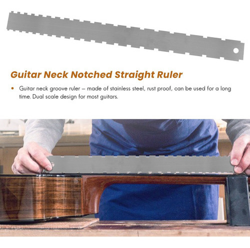 . Herramienta Luthiers De Borde Recto Con Muescas For Cuello