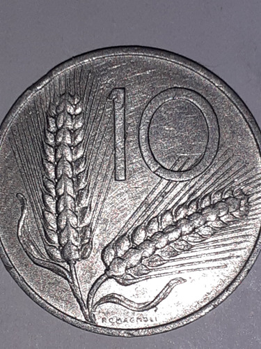 Moneda De 10 Lire Italiana Del Año 1973