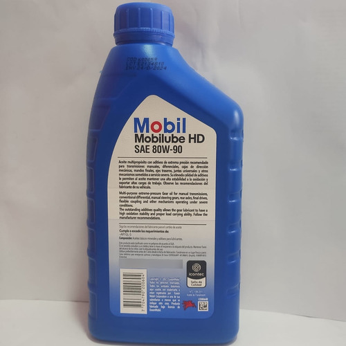 Aceite Mobil Valvulina 80w-90 Americano