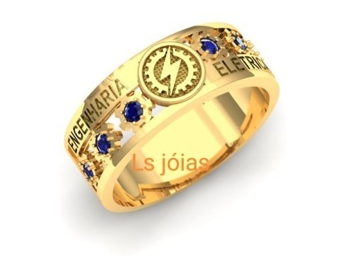 Anel De Formatura Engenharia Eletrica Ouro 18k
