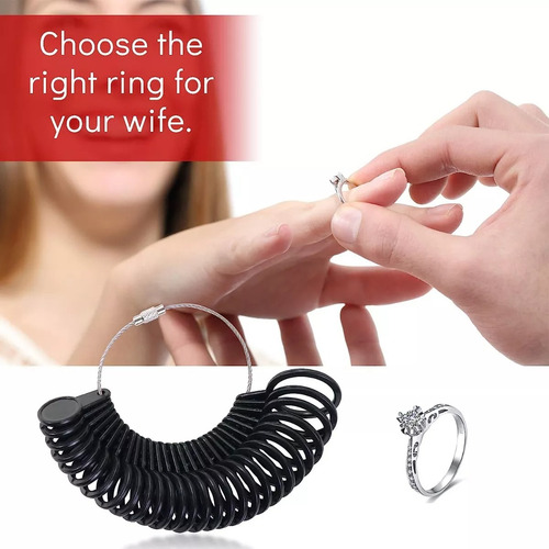 Medidor Número De Anillos + Probador De Dedos 2-piece Set