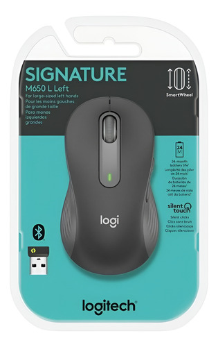 Mouse Inalámbrico Logitech M650 Zurdos Bluetooth Ergonómico