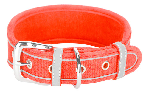 Collares Reflectantes Para Perros Rosa M De 56 X 5 Cm, Cuell
