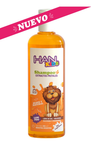 Han Shampoo Kids Niños 350ml Apto Low Poo Libre Sulfatos