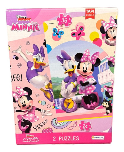 Rompecabezas Puzzle Minnie Disney 24 Y 36 Piezas Tapimovil