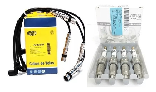 Kit Cabos Marelli E Vela Vw Fox Polo Gol G5 G6 Golf Audi