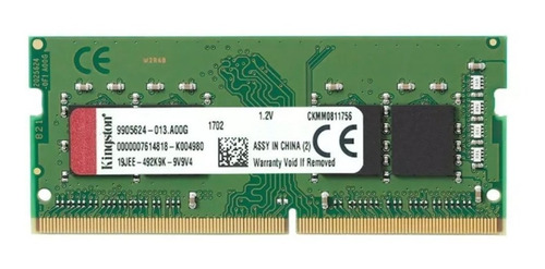 Imagen 3 de 5 de Memoria Ram Notebook Ddr3 4gb 1600mhz Kingston Sodimm