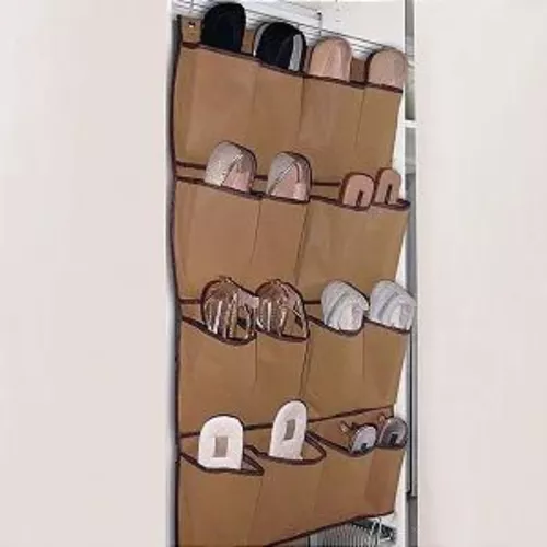 Organizador Sapatos Sapateira Vertical Atrás Porta 20 Bolsos