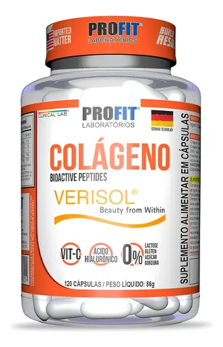 comprar Colágeno Verisol 120 Cáps Com Ácido Hialurônico - Profit Sabor Sem sabor