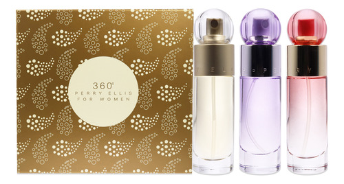 Set De Regalo Perfume Perry Ellis 360 Para Mujer, 3 Piezas