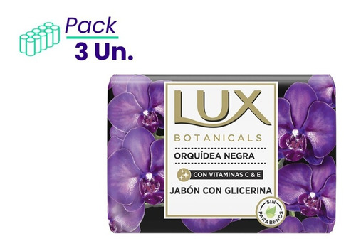 Pack X 3u Jabón Lux Corporal Y Manos Orquídeas Negras 125g