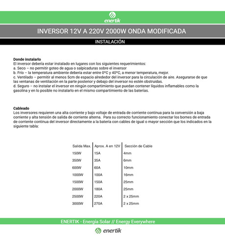 Inversor Solar Onda Modificada 12v A 220v 2000w Off Grid