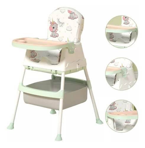 Silla Periquera Prinsel Con Mesa Actividades 2 En 1 P/bebés