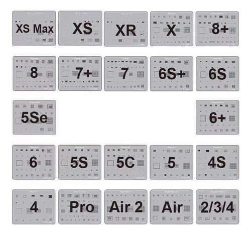 22 Estencil/plantillas Para Bga Reballing Apple