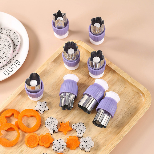 Juego De Formas Para Cortar Frutas Y Verduras, 8 Piezas