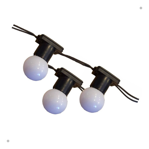 Varal De Luz Gambiarra 10m Com Lâmp Para Bivolt Jardim Cor Das Luzes Branco Quente 110v/220v