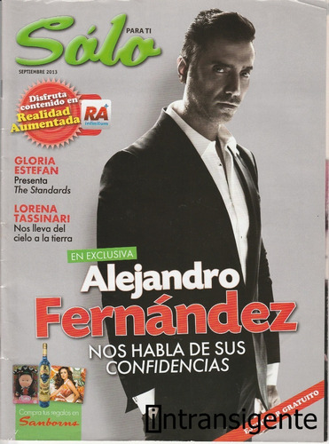 Alejandro Fernandez - Revista Solo Sanborns