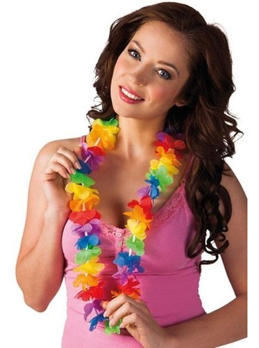 Collar Hawaiana  De Colores Para Fiesta 