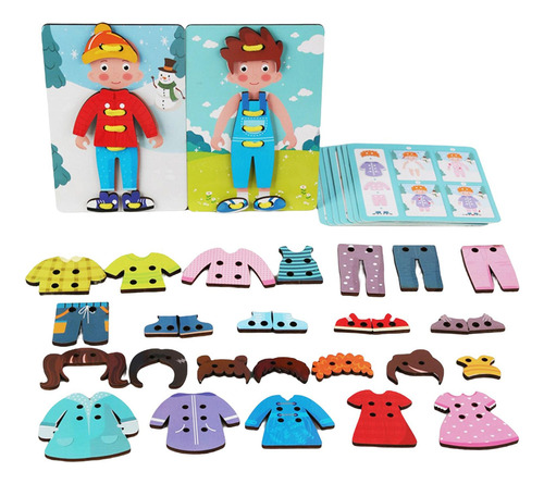 Shaoke Ropa De Cambio De Montessori Rompecabezas